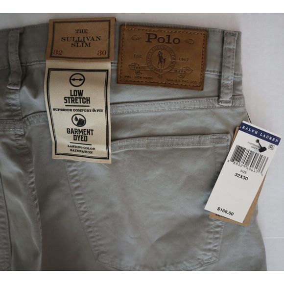 Polo Ralph Lauren Men's Sz 32x30 Gray The Sullivan Slim Low Stretch Jeans $168 - Picture 5 of 10